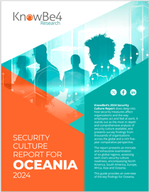 Security Culture Report for Oceania Cover