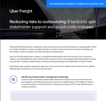 Uber Freight Outsourcing Business Case Interactive Template Cover